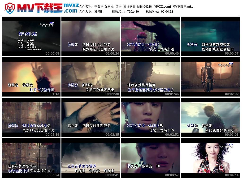 李美丽-你别走_国语_流行歌曲_MB104228